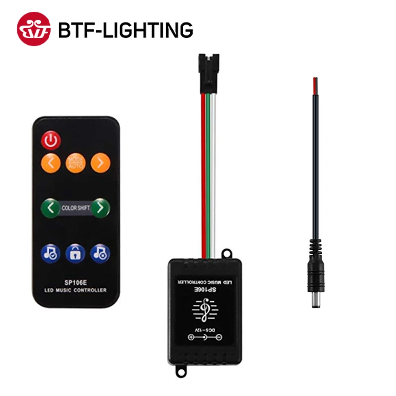 SP106E RGB светодиодный контроллер 9 ключей RF Беспроводной пикселей IC SPI Музыка