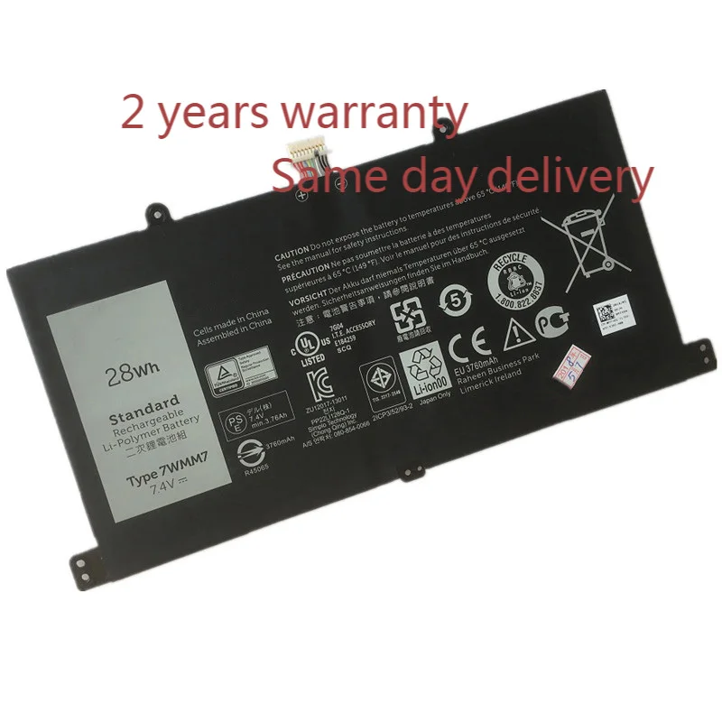 

28WH New Original 7WMM7 laptop Battery For Dell Venue 11 Pro Keyboard Dock D1R74 RTY89 CFC6C DL011301-PLP22G01