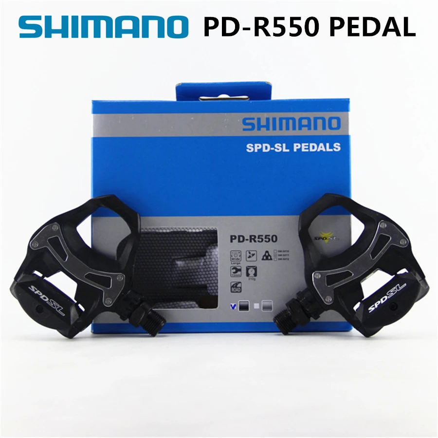 SHIMANO PD R550 педали для шоссейного велосипеда бесцветные с SPD SL бутсы педаль SM SH11