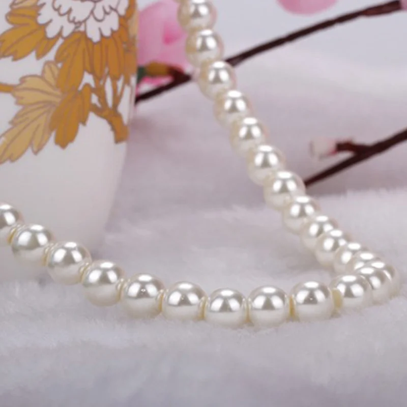 

Vintage Pearl Necklace Women Bride Party Necklace Elegant Chain Retro Accessories Necklace Wedding Gift