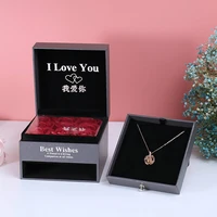 soap foam flowers rose jewelry box with surprise 100 languages i love you present necklace strange gift for mother girlfriend