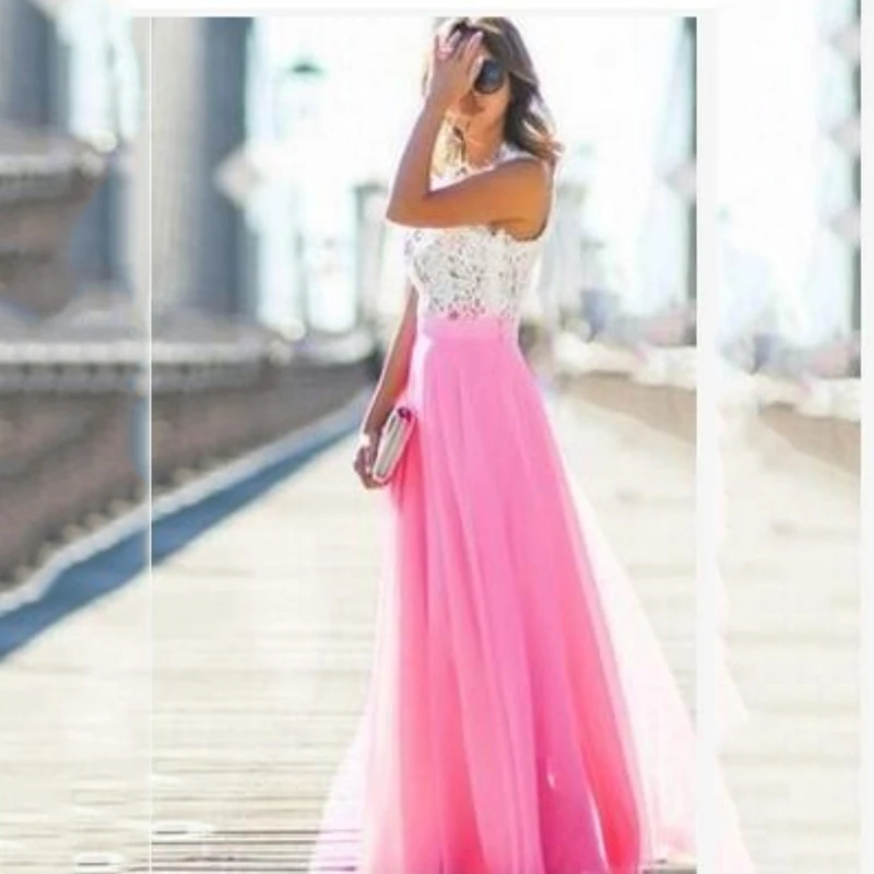 Летнее платье Для женщин 2019 сладкий Стиль Пляжное Винтаж шифоновое Сплошное