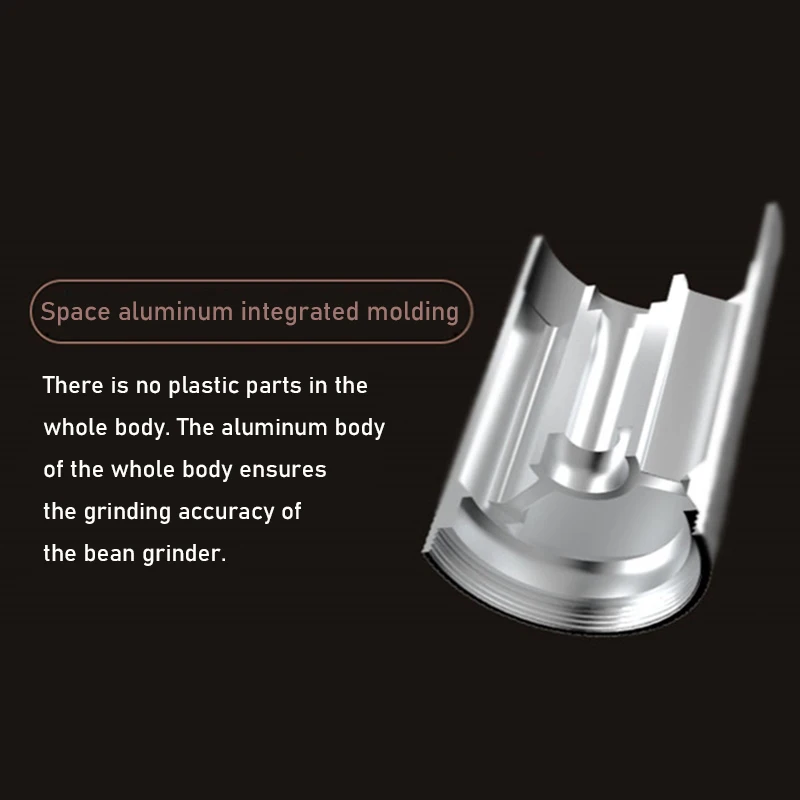 Comprare Macinacaffè Manuale Mini In Alluminio 420 Macinacaffè Regolabile In Acciaio Inossidabile CNC Fatto A Mano Con Manico In Noce Nero