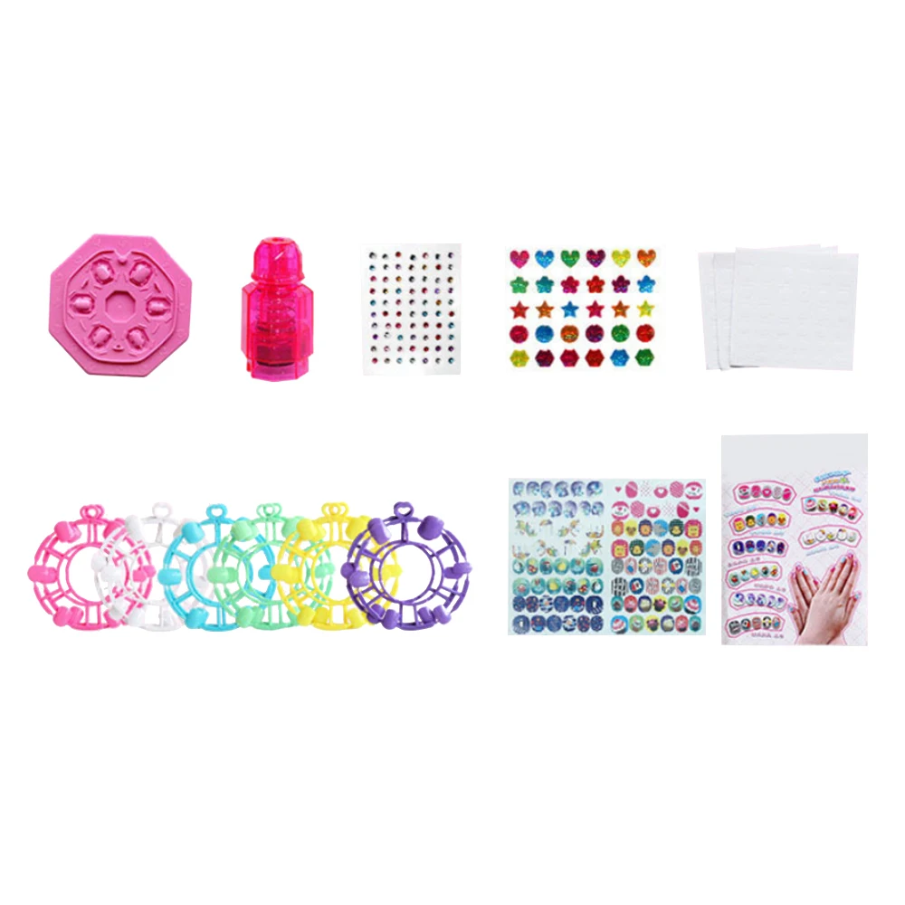 Девочки ролевые игры сделай сам наклейки для ногтей набор макияжа игрушка