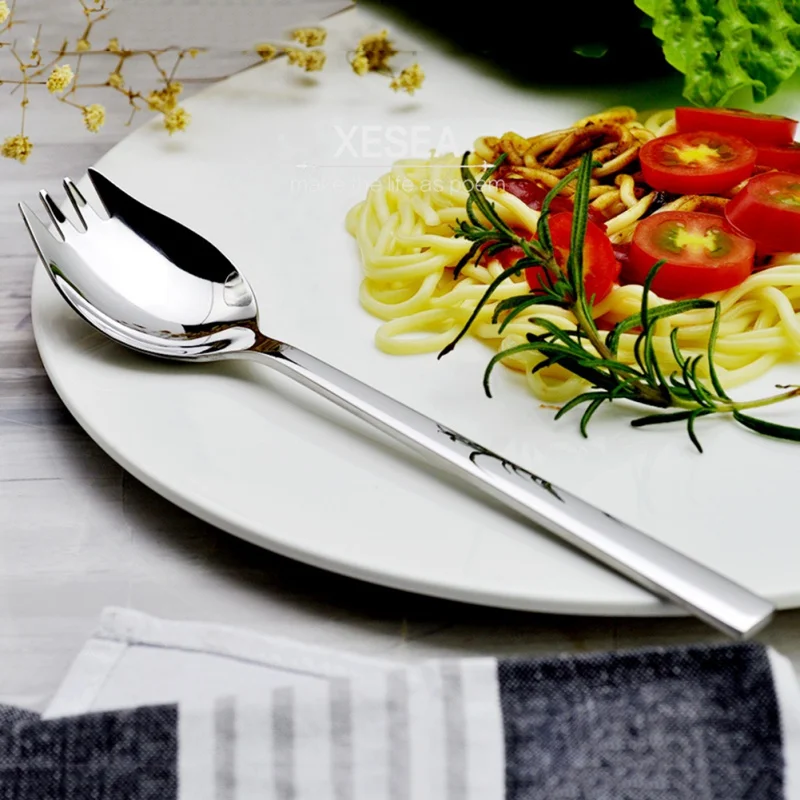 Зеркальная ложка для салата из нержавеющей стали прочная маленькая креативная