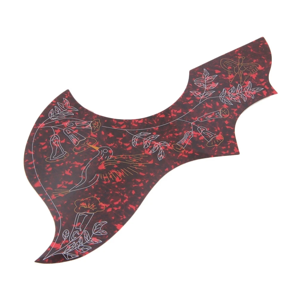 41 43 дюймовая Акустическая Гитара Pickguard W/цветочный дизайн|Детали и аксессуары для