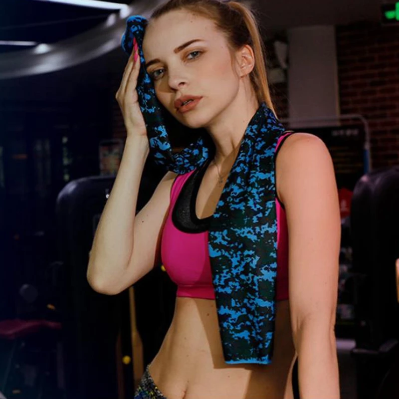 

Printed Camouflage Ice Towel Cold Feeling Cooling Ice Outdoor Sports Yoga Fitness Golf Quick-drying Swimming Towel|30*100cm New