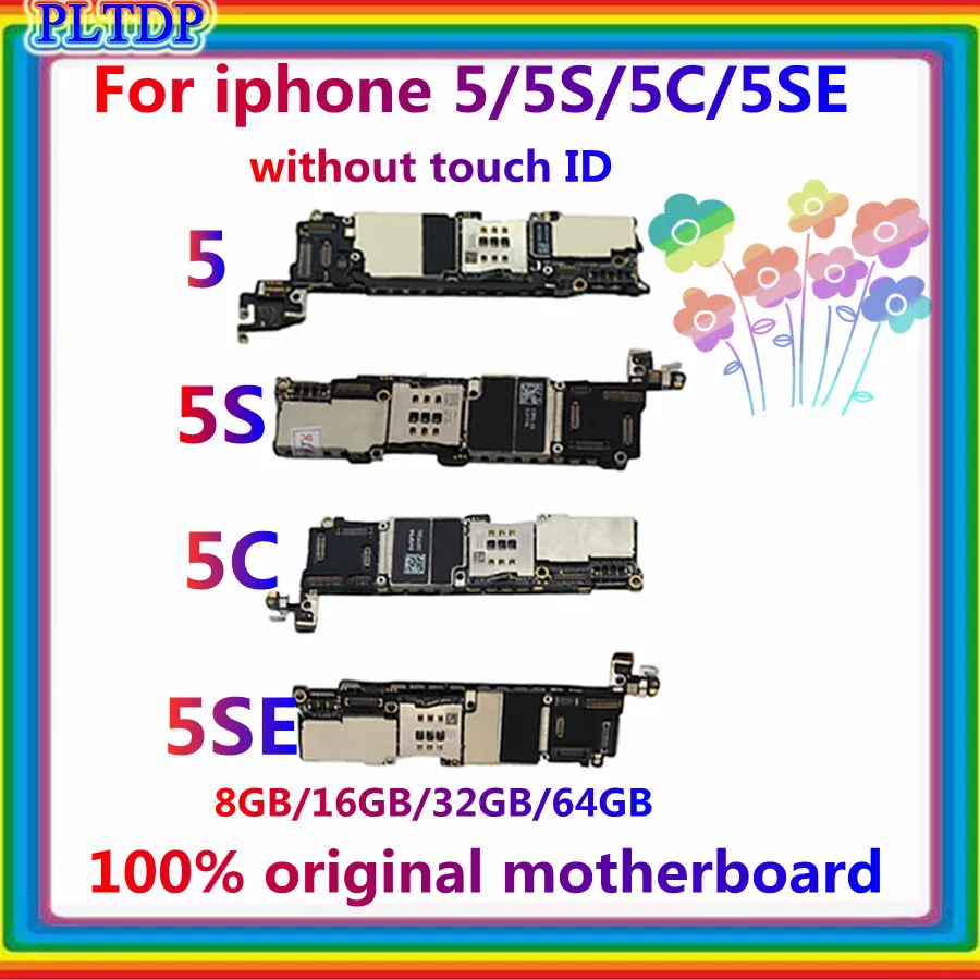 

Original Unlocked No Touch ID For IPhone 5S 5SE 5C 6 Plus 6S Plus Motherboard 100% Tested Logic Board Clean ICloud Mainboard