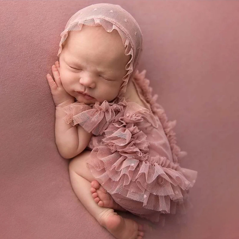 

2Pcs/Set Baby Hat+Romper Jumpsuit Newborn Photography Photo Props Costume Outfit H55B