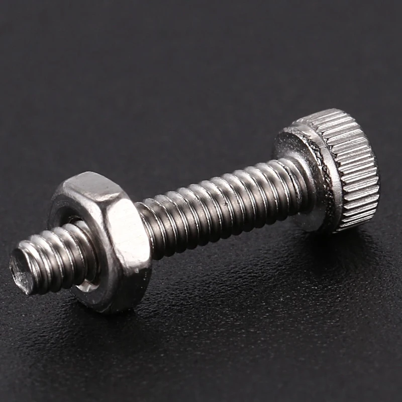 50 комплектов M2X10 мм Шестигранная головка накатанная крышка винты болты гайка |