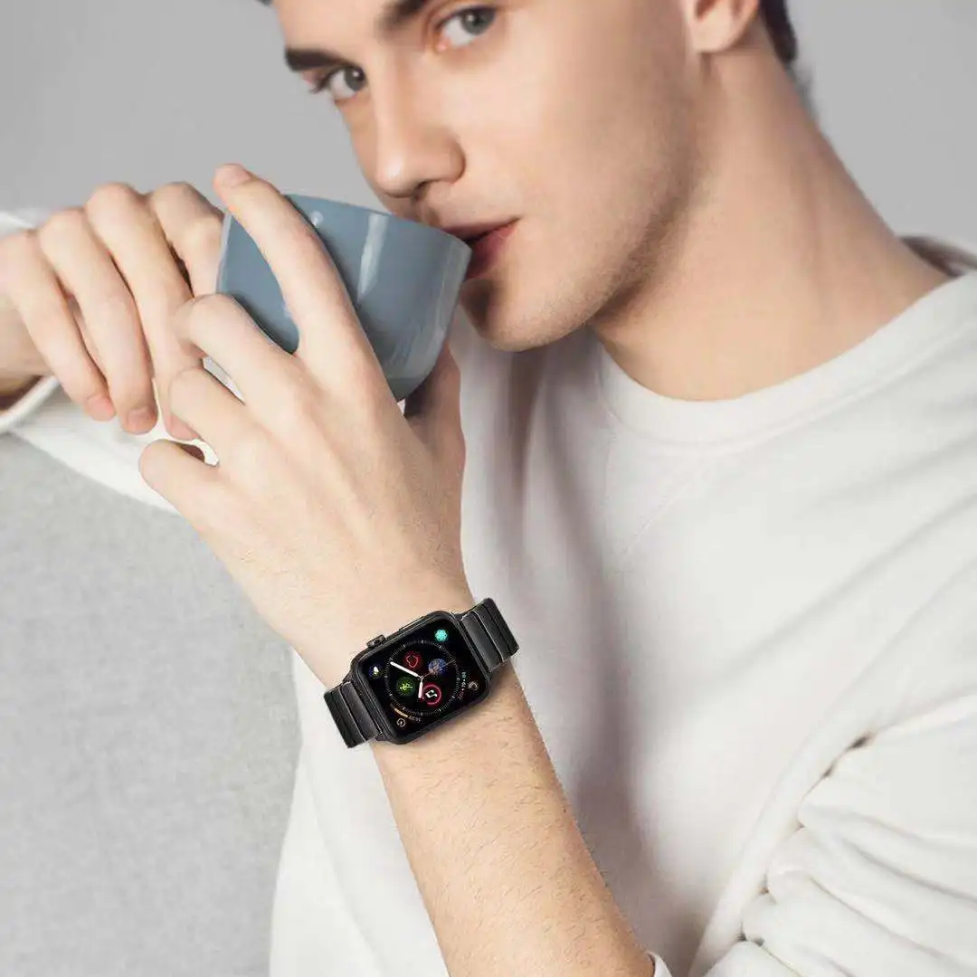 

Ceramic Strap Compatible With Apple Watch 6 5 4 SE 44mm 40mm Comfortable Replacement Bracelet Strap For Iwatch 3 2 1 42mm 38mm