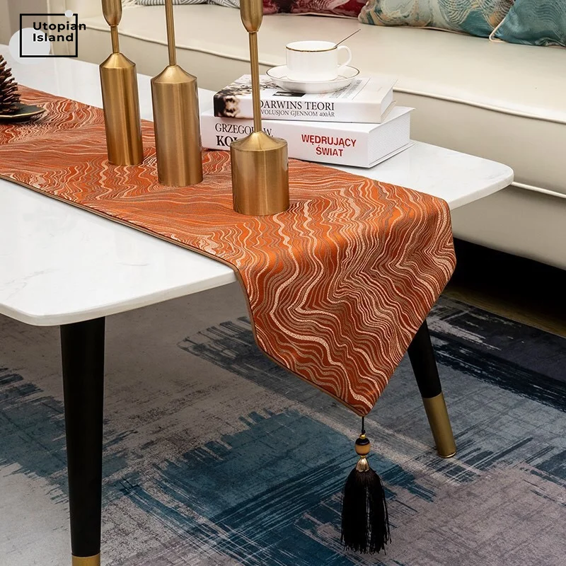 

Modern Satin Table Runner Track On The Table Nordic Table Track Elegant Table Runner For Wedding Decoration Golden Table Runners