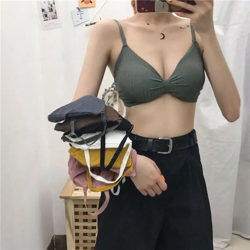 Молодежный подростковый мягкий хлопковый дышащий тренировочный бюстгальтер