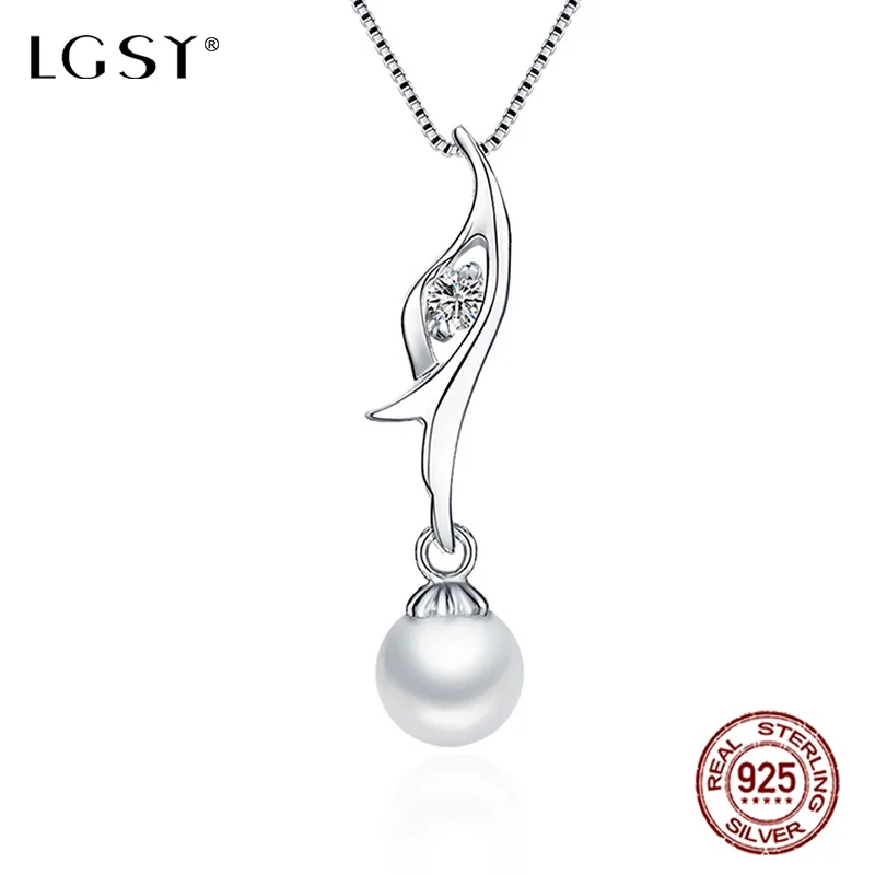Жемчужная подвеска LGSY Akoya ювелирное изделие из стерлингового серебра 100% пробы
