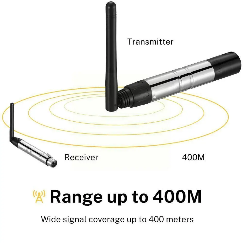 

DMX512 беспроводной передатчик 2,4G, встроенный аккумулятор, приемник, сценическое освещение, контроллер Emissor, DMX эффект, DMX Освещение V9Q6