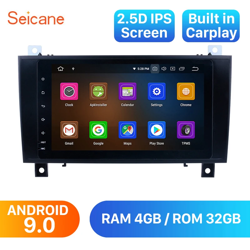 Seicane Android 9,0 ips автомобильный блок gps стерео для 2000-2011 Mercedes SLK класса R171 SLK200 SLK280 SLK300 SLK55 Авторадио плеер