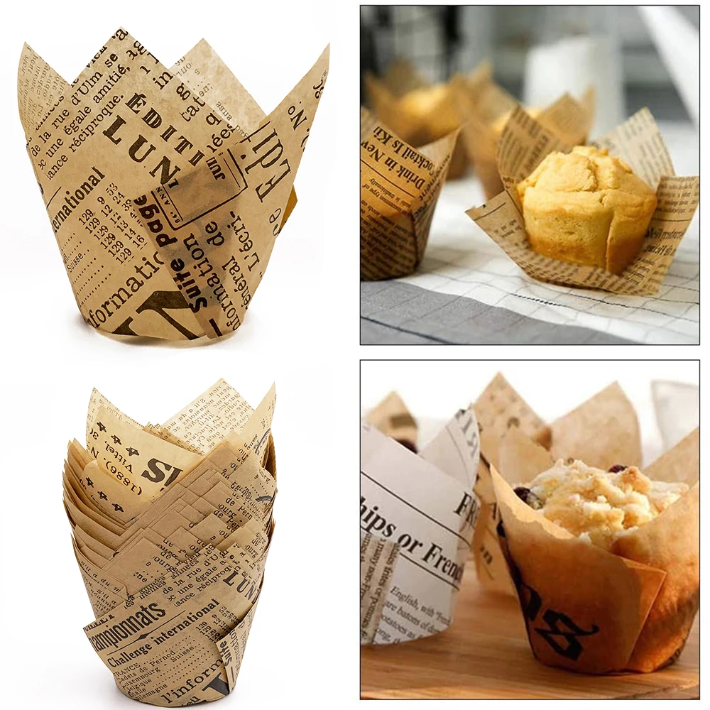 50 шт кекс Бумага чашки маслостойкая форма для порционного кекса выпечки лоток