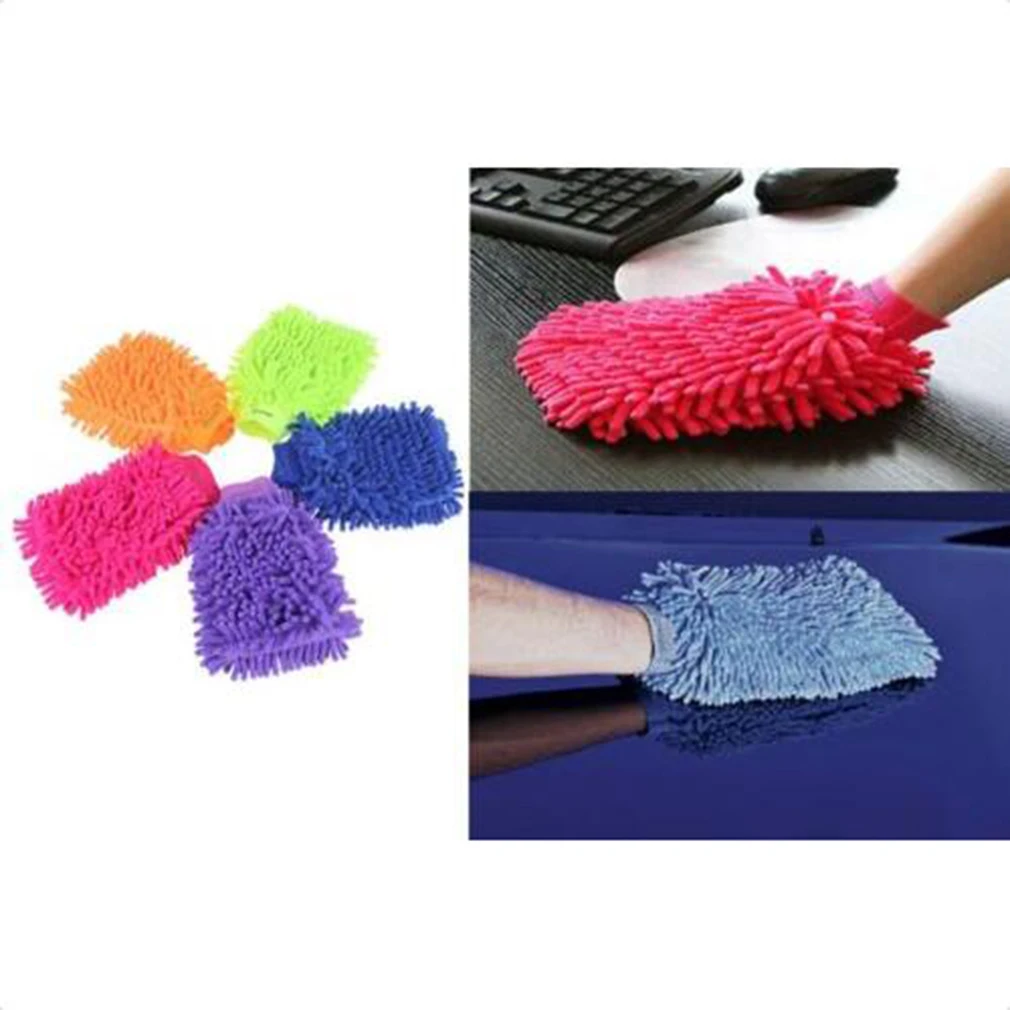 Супер варежка микрофибра Бытовая Автомойка моющая Чистящая перчатки и