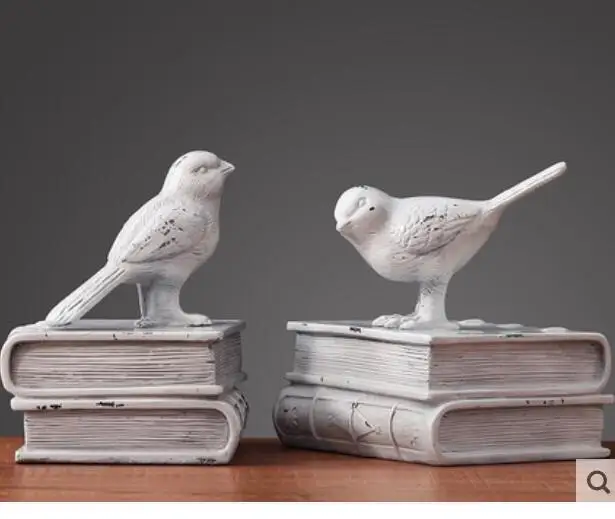 Книжный шкаф с изображением птиц книжный декоративная книжка США модель комнаты