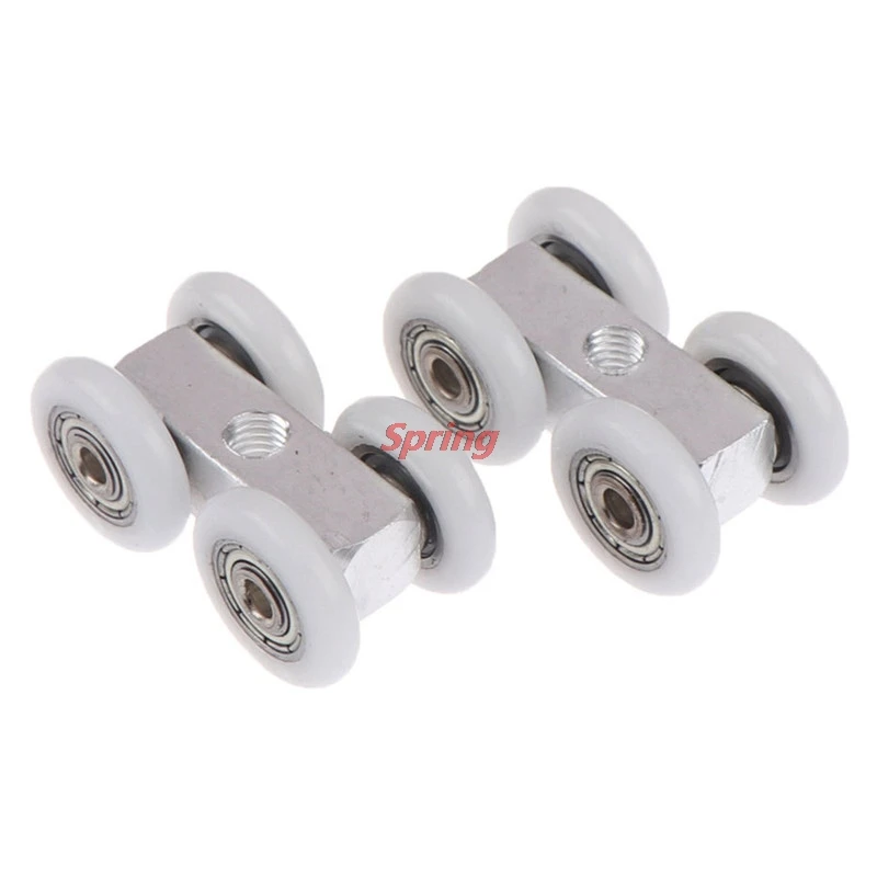 

Hot 1/2Pcs 21mm Sliding Door Roller Bathroom Wardrobe Door Hanging Wheels For Furniture Toys