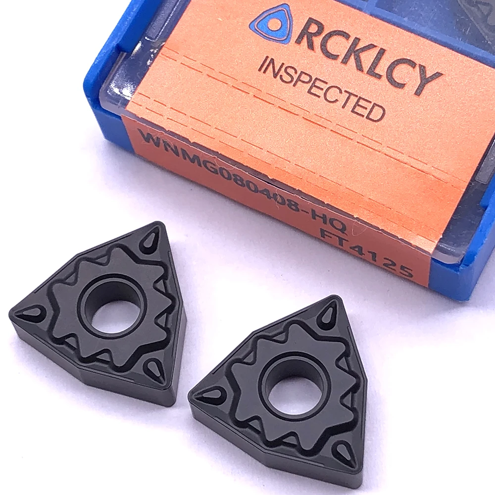 10 шт. RCKLCY WNMG080408 HQ FT4125 Высокое качество внешний токарный инструмент токарные