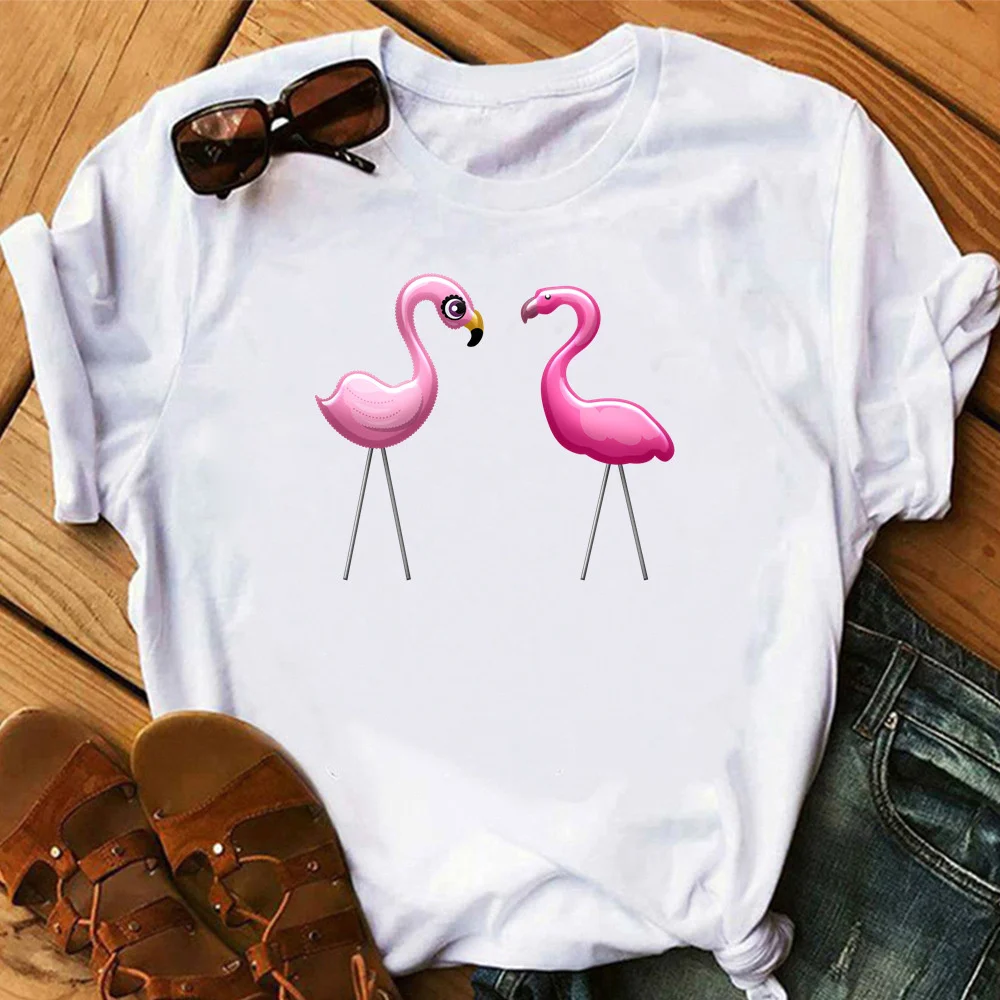 

crane Print T Shirt Women Fashion T-shirt Graphic Cute Cartoon Tshirt Korean Style Top Tees Female TX9090