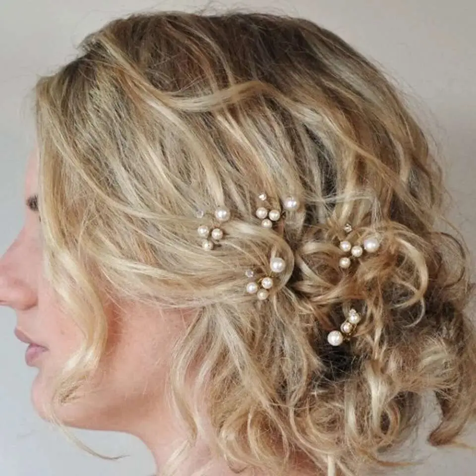 

Свадебные украшения для волос аксессуары для волос, свадебные аксессуары палка жемчужина заколка для волос красивый головной убор заплета...