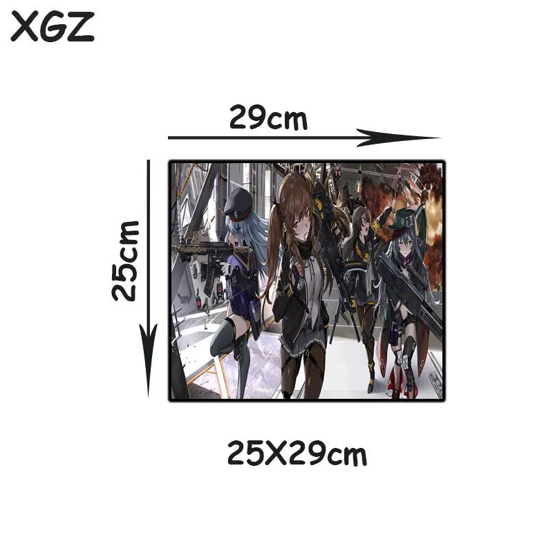 

XGZ Anime Cute Girls Frontline Large Gaming Mouse Pad Black Lock Edge Custom Computer Desk Mat Non-slip for Lol Csgo Gamer Xxl