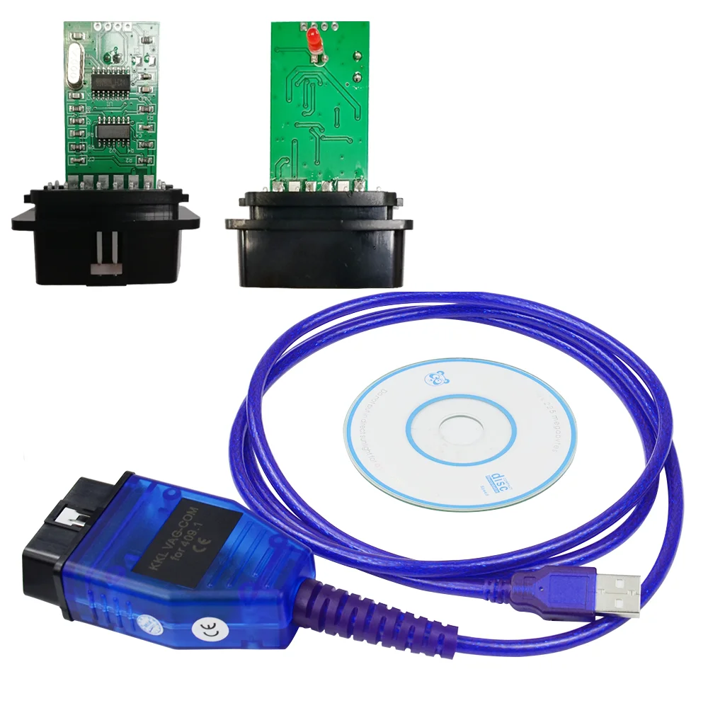 VAG 409 COM KKL409 USB кабель OBD2 для Au-di A6 A7 A3 Q7 V-W |