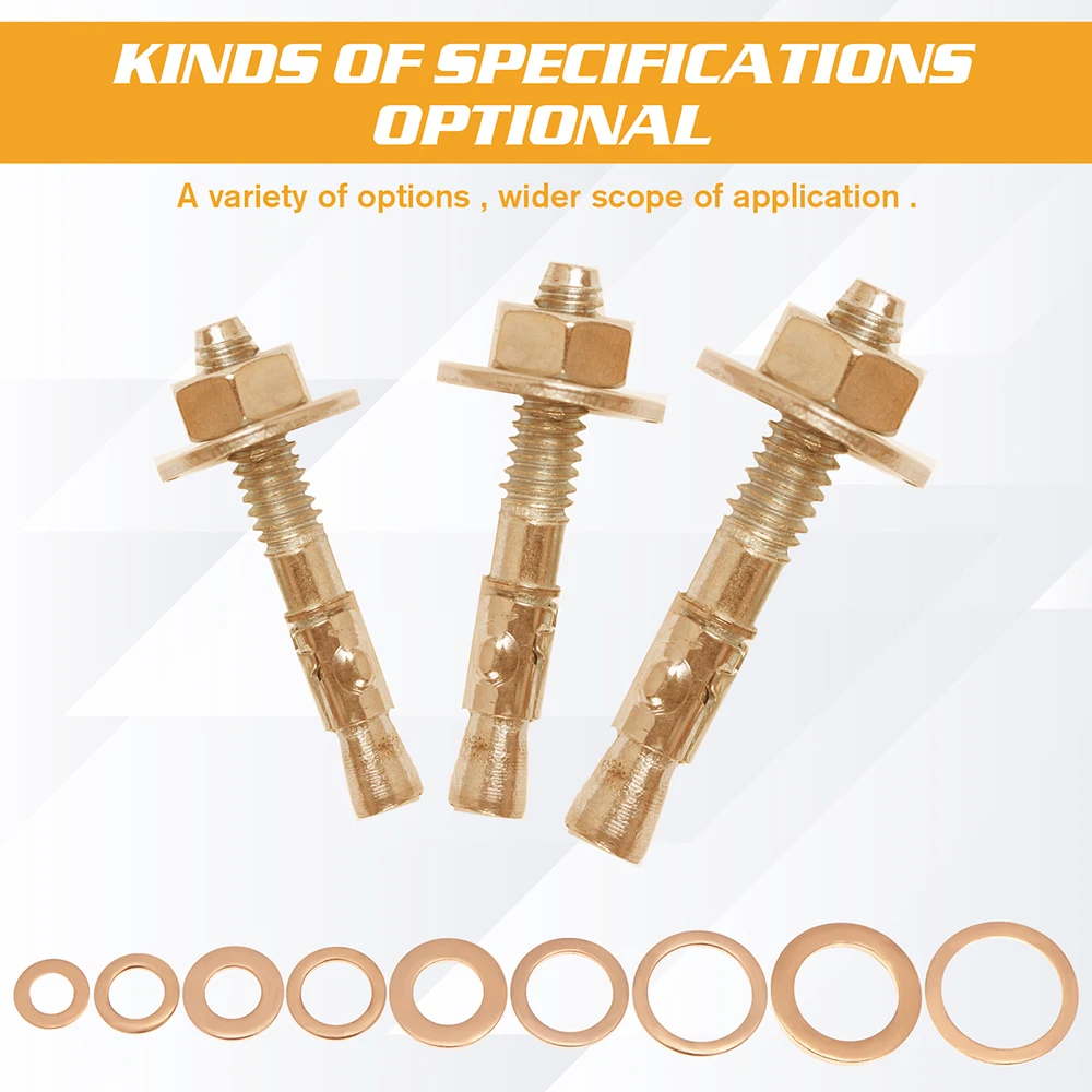 200 шт. медное кольцо для герметизации