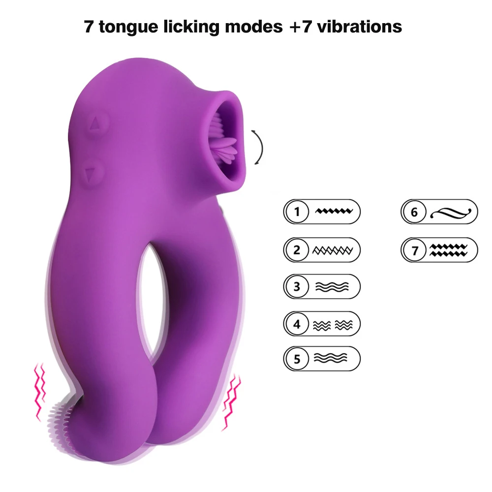 Женское кольцо для пениса язык лижущее на присоске вибратор Стимуляция клитора