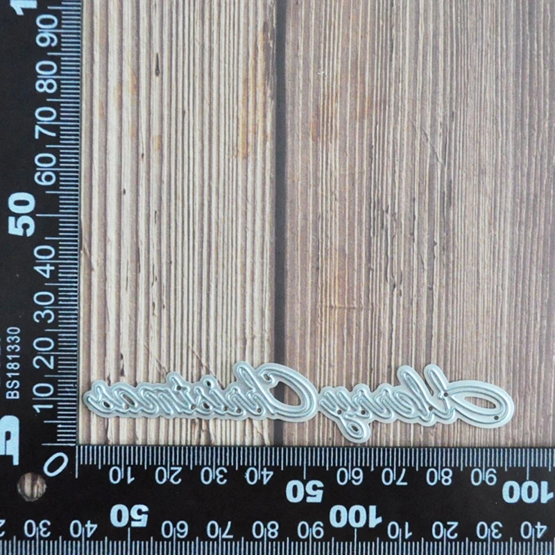 Happymems Счастливого Рождества вырезанные штампы для слов фотоальбом картина