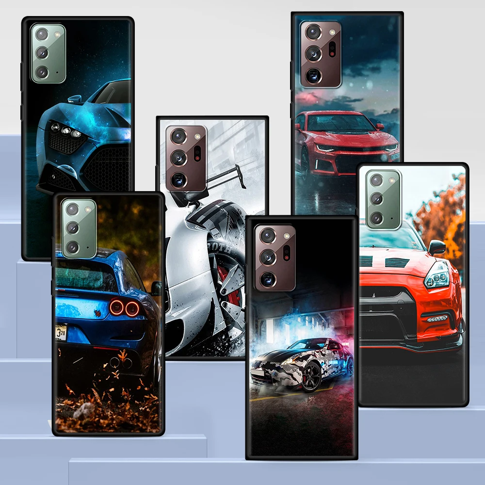 

Cool Sports Cars Case for Samsung Galaxy S20 FE S21 Ultra S10 Lite S10e S9 S8 Plus S7 Edge A12 5G A51 A52 Black Soft Phone Cover