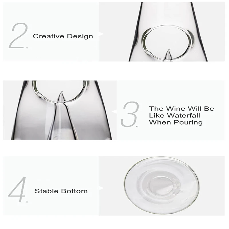 Креативный Хрустальный графин для вина в виде пирамиды 350 мл/750 мл Декантер