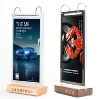 restaurant hotel countertop display table acrylic menu sign holder brochure holder paper display stand poster frame