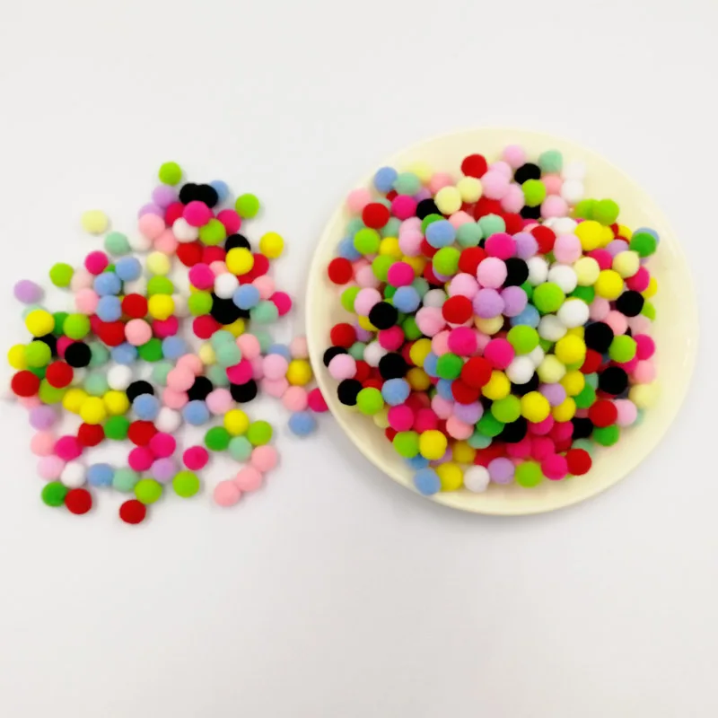 100 шт./пакет детская игрушка для рукоделия принадлежности мини пушистый помпон