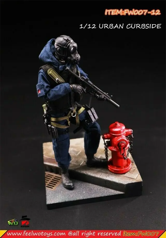 

1/12 FEELWOTOYS FW007-12 Desperado Doll Scene Series Urban Curbside Figure Model Gift For 6" Doll