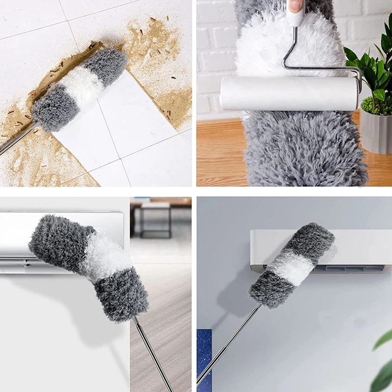 

Microfiber Duster Set,Cobweb Duster Cleaning Kit Bendable & Washable for Cleaning Ceiling Fan, Space, Furniture & Cars