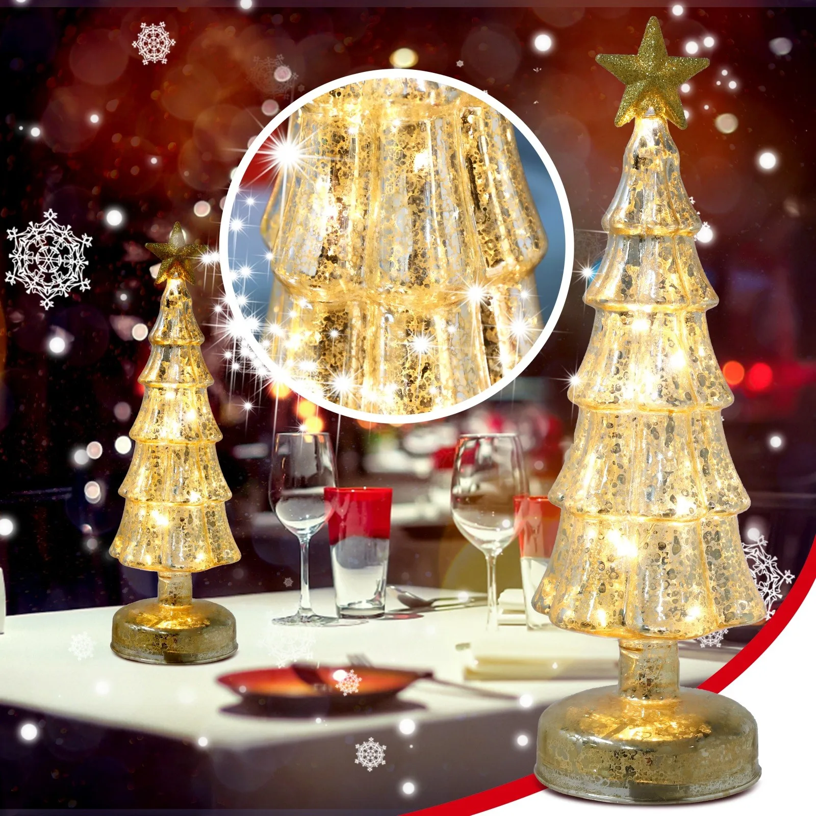 

Рождественская елка, декоративное домашнее настольное украшение, сияющее освещение, маленькая светодиодная подсветка