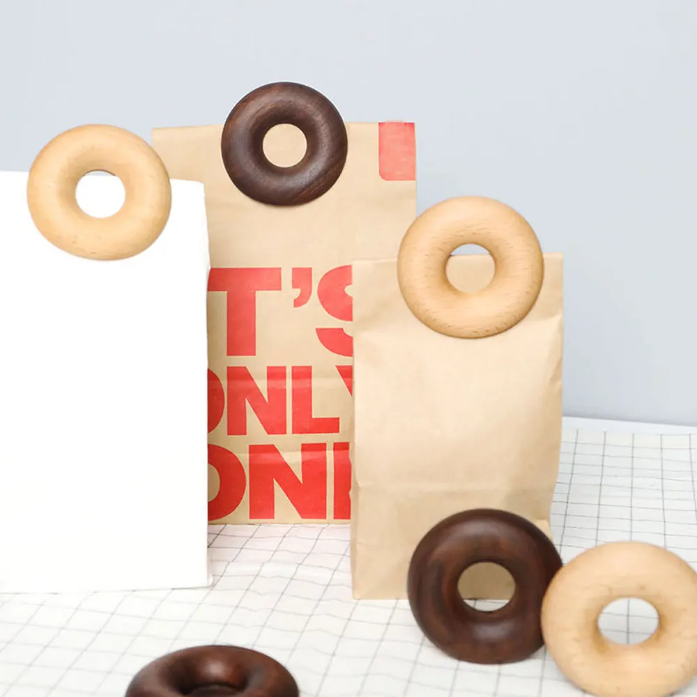 Деревянная папка для украшения пончиков домашнего хранения еды кухонные кольца