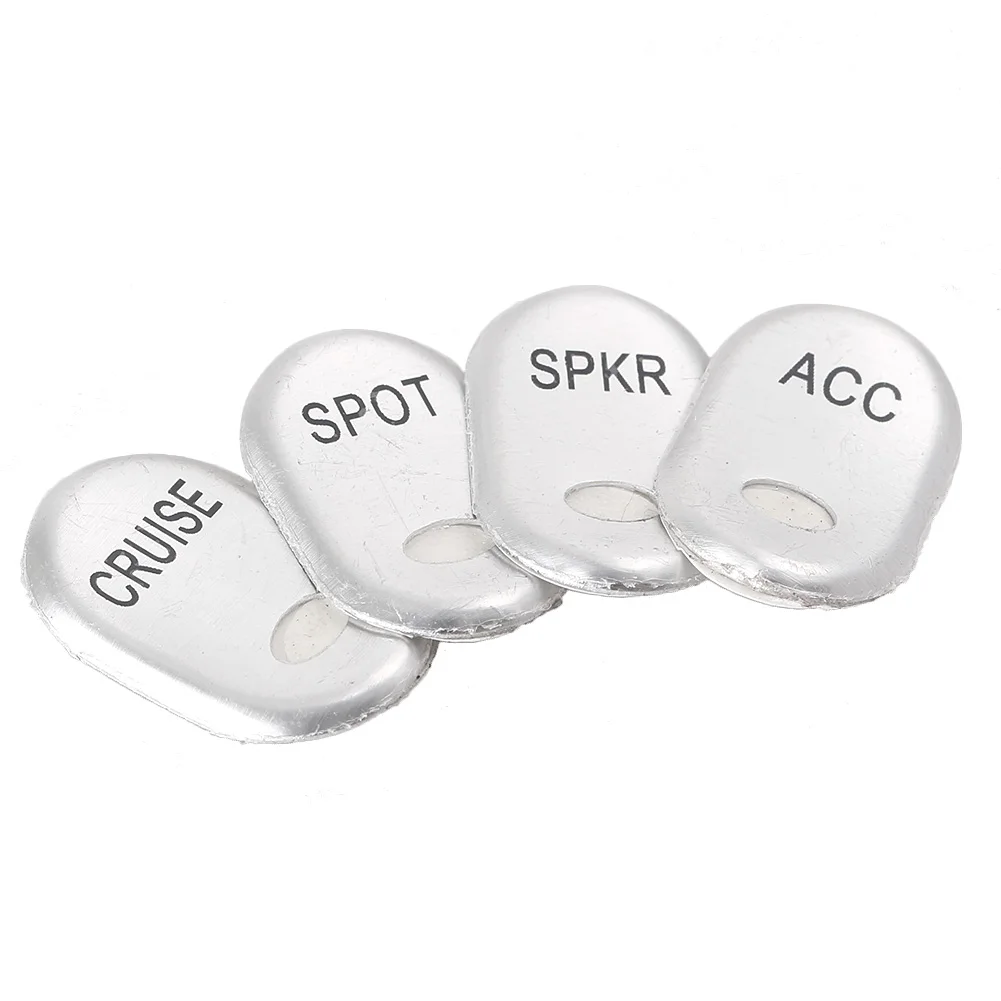 4 шт. накладки на кнопки переключателя мотоцикла из хромистой стали для Harley Davidson