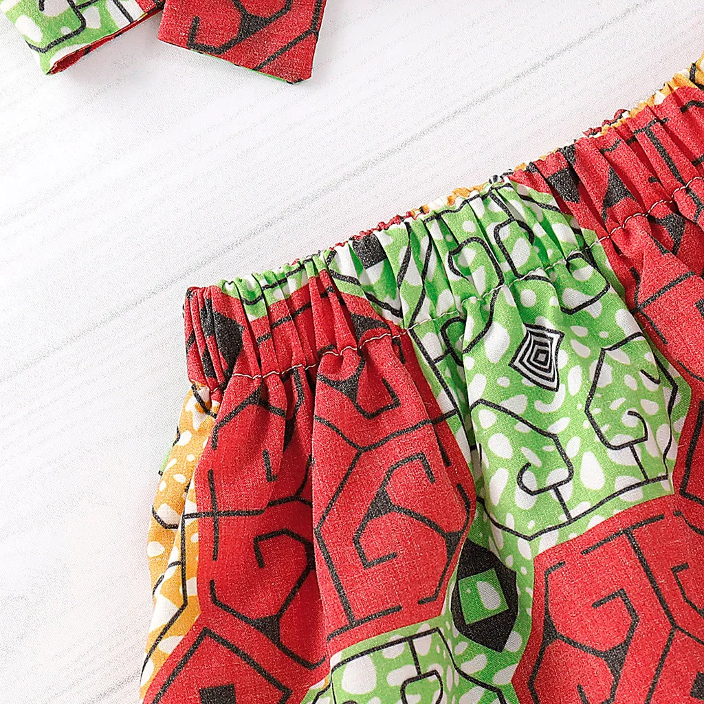 Юбка в африканском стиле для маленьких девочек Одежда с принтом детей