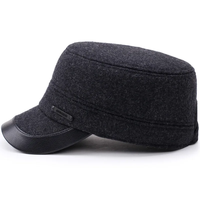 Men's Women' Cap baseball cap for  Hat Men Woolen Adjustable Earflap Russian Hat Winter Women