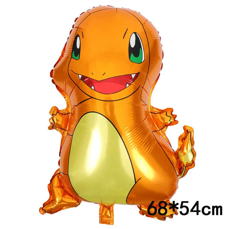 Small fire dragon 4PCS/lot Pikachu Pokemon Go Helium Foil Balloons Cartoon Inflatable Children Birthday Party Decorations Supplies Kids Toys Decor - Цвет: Small fire dragon