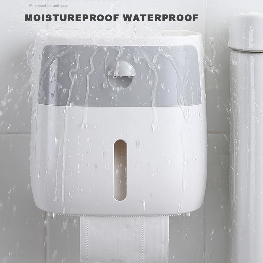 Водонепроницаемый настенный держатель для туалетной бумаги полка поддона