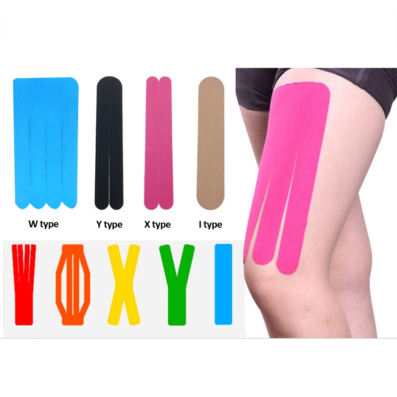 Самоклеящаяся цветная Спортивная эластичная повязка кинезиологическая лента