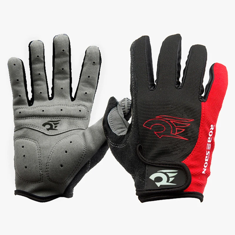 Велосипедные перчатки с пальцами износостойкие зимние теплые флисовые