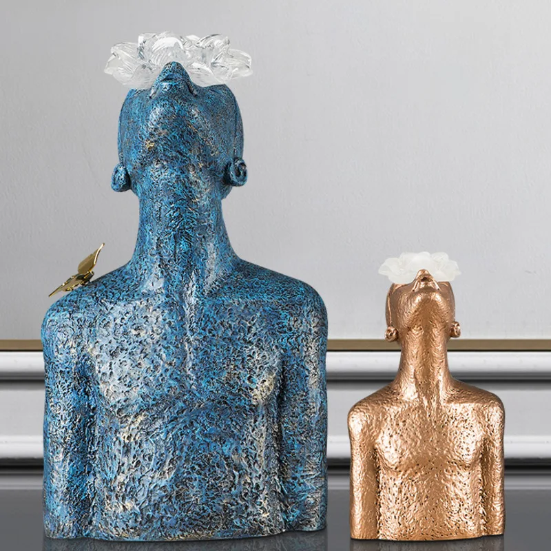 

Creative Modern Abstract Figure Art Sculpture Decoration European Light Luxury Living Room Office Bust Sculpture Home Decoration