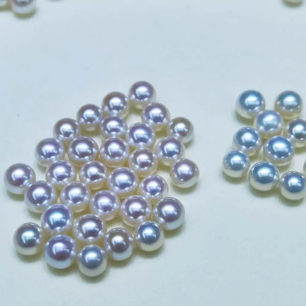 

top high quaility 5 pcs/lot DIY PEARL BEADS,6.5-8.5 mm AAA perfect round,100% Nature freshwater loose pearl,half hole drilled