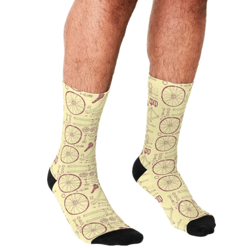 

2021 мужские носки Харадзюку велосипедные части носки с принтом личные счастливые хип-хоп новые круглые повседневные сумасшедшие носки для с...